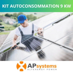 Kit Solaire Autoconsommation / Revente 9KWC avec onduleur APSystems QT2 Triphasé